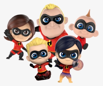 5 5” Hot Toys Bobble Head Figure Collectable 5 Pack - Cosbaby Incredibles, HD Png Download, Free Download