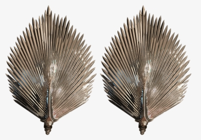 M#century Modern Tommaso Barbi Style Palm Frond Sconces - Slippery Elm, HD Png Download, Free Download