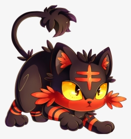 Orange Black Cat Pokemon, HD Png Download, Free Download