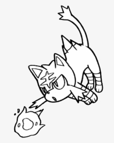 Top Litten Coloring Pages - Pokemon Litten Coloring Page, HD Png Download, Free Download