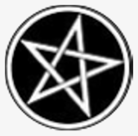 Tumblr Satanic Stickers Simbol Black Freetoedit - Pentagram In A Pentagon, HD Png Download, Free Download
