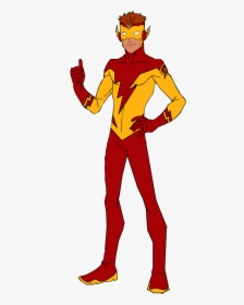Kid Flash Free Download - Wally West Young Justice Costume, HD Png Download, Free Download