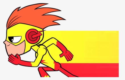 Flash Clipart Running - Kid Flash Teen Titans, HD Png Download, Free Download