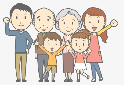 Emotion,family,people - Family With Grandparents Clipart, HD Png Download, Free Download