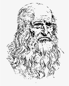 Leonardo Da Vinci, Sculptor, Renaissance, Inventor - Hydrangea Clipart Black And White, HD Png Download, Free Download