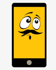 Smartphone, Tablet, Emoji, Yellow, Funny, Joy, Emoticon - Emoji, HD Png Download, Free Download