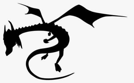 Dragon Wings Spread Silhouette - Illustration, HD Png Download, Free Download