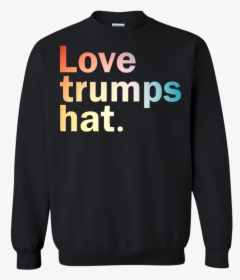 Love Trump Hat Crewneck Pullover Sweatshirt 8 Oz Black - Key And Peele Blake Shirt, HD Png Download, Free Download