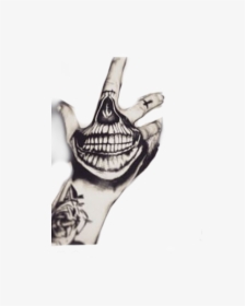 Joker Smile Hand Tattoo Png Download Smile Joker Hand Tattoo Transparent Png Kindpng