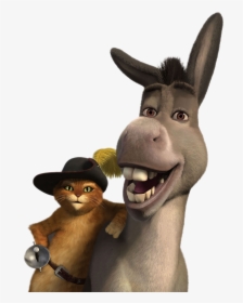 Donkey Png - Shrek Puss In Boots And Donkey, Transparent Png, Free Download
