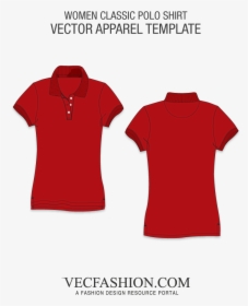 Transparent Shirt Outline Png - Polo Shirt Women Template, Png Download, Free Download