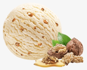 Maple Syrup Flavoured Ice Cream With Walnuts - Ice Cream Vanilla Flavour, HD Png Download, Free Download