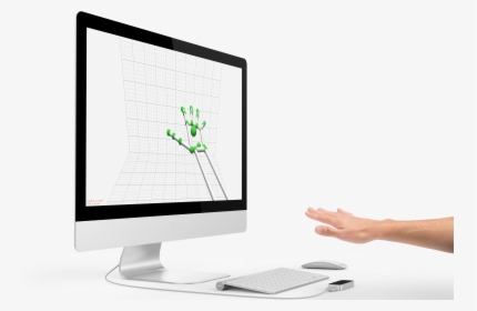 Leap Motion In Action With A Hand Positioned Over The - Computer Monitor, HD Png Download, Free Download