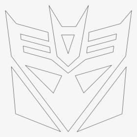 Transformers Decepticon Symbol - Transformer Logo Outline Deceptacon, HD Png Download, Free Download