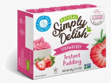 Strawberry Instant Pudding - Simply Delish Jello Strawberry, HD Png Download, Free Download
