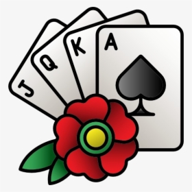 Playing Cards Clipart And Flowers Poker Play Free Transparent - Old School Cards Tattoo, HD Png Download, Free Download