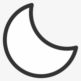 Black Stars And Moon Images Png Image Clipart - Crescent Moon Clipart Black And White, Transparent Png, Free Download