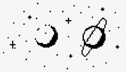 Pixel Moon And Stars , Png Download - Pixel Stars Png, Transparent Png, Free Download