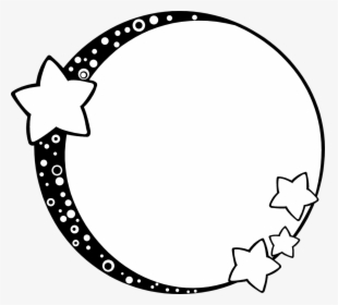 Illustration Of A Blank Frame Border With Stars - Moon And Stars Frame, HD Png Download, Free Download