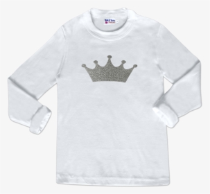 Silver Sparkle Princess Crown Long Sleeve Jersey T-shirt - Nce, HD Png Download, Free Download