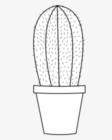 Cactus Clipart Black And White - Clipart Silhouette Black And White Cactus, HD Png Download, Free Download