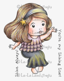 Shining Star Marci Digi Stamp - Cartoon, HD Png Download, Free Download