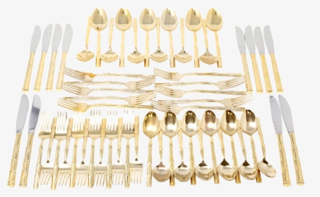 Bamboo Gold Plate Vintage Barclay Geneve Gold Flatware, HD Png Download, Free Download