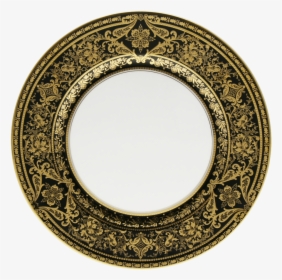 Dinnerware Plate Gold Black, HD Png Download, Free Download