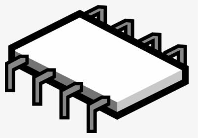 Microchip, Component, Computer, Chip, Processor - Draw A Micro Chip, HD Png Download, Free Download