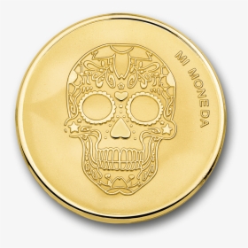 Skull Fire Gold Plated Emblem - Circle, HD Png Download, Free Download