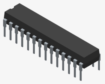 Pic24fj64gb002 I/sp - Microchip - 3d Model - Dual In - Atmega328p Icon, HD Png Download, Free Download