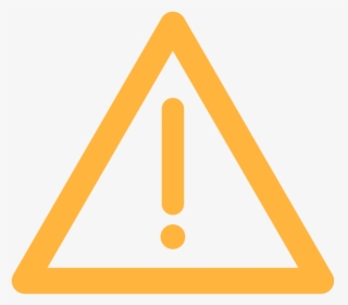Warning Symbol In Orange - Fiat 500 Warning Lights Yellow Triangle, HD Png Download, Free Download