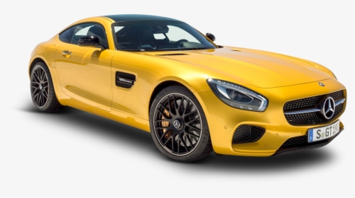 Yellow Mercedes Amg Gt Solarbeam Car Png Image - Mercedes Amg Gt Png, Transparent Png, Free Download