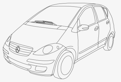 Transparent Car Drawing Png - Outline Of Road Transport, Png Download, Free Download
