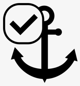 Ship Anchor Symbol With Check Mark - Anchor Vector Png, Transparent Png, Free Download