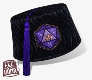 D20 Transparent Purple - Black Fez Hat, HD Png Download, Free Download