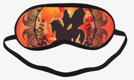 Wonderful Black Unicorn Silhouette Sleeping Mask - Funny Sleeping Eye Mask Design, HD Png Download, Free Download