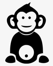 Monkey Baby Child Smile - Baby Monkey Icon Png, Transparent Png, Free Download