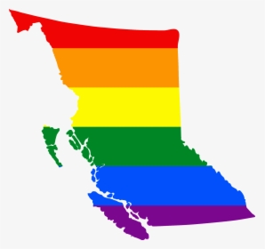 Lgbt Flag Map Of British Columbia - Map Prince George Bc, HD Png Download, Free Download