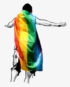 Drawing By Alisa Aistrup - Lgbt Flag Sketch, HD Png Download, Free Download