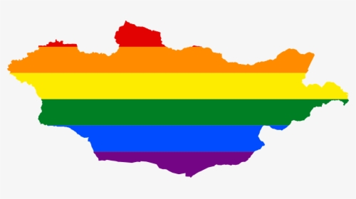 Lgbt Flag Map Of Mongolia - Mongolia Flag Map Png, Transparent Png, Free Download