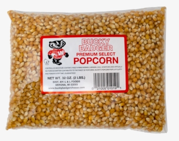 Bucky Badger Gourmet White Popcorn Kernels - Popcorn Kernels, HD Png Download, Free Download