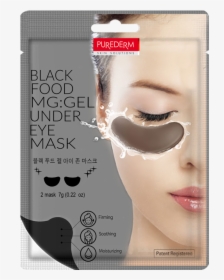 Purederm Black Food Mg Gel Under Eye Mask, HD Png Download, Free Download