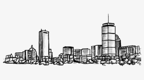 Clip Art Vector Black And - Boston City Skyline Png, Transparent Png, Free Download