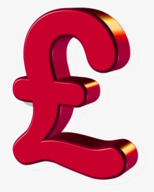 Red Pound Sign Transparent Image Financial - Transparent Pound Sign, HD Png Download, Free Download