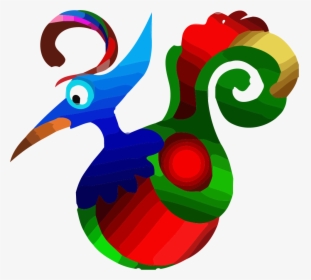 Colorful Bird Object Clipart Png - Rainbow Bird Of Paradise, Transparent Png, Free Download
