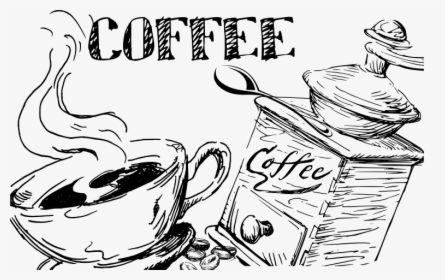 Hand Drawn Coffee Line Art - Coffee Hand Drawn Png, Transparent Png, Free Download