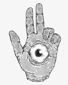 Line Art,hand,drawing,black And Photography,personal - Creepy Transparent, HD Png Download, Free Download