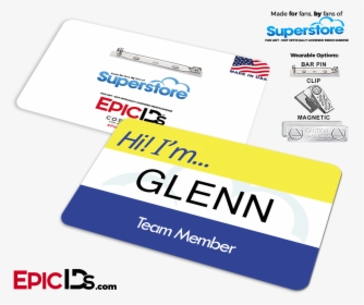 Employee Name Badge "superstore - Superstore Cloud 9 Name Tag, HD Png Download, Free Download