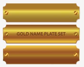 Golden Name Plate Png Pic - Gold Name Plate Png, Transparent Png, Free Download